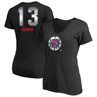 Paul George Women's Los Angeles Clippers Black Midnight Mascot T-Shirt