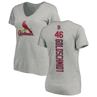 Paul Goldschmidt Women's St. Louis Cardinals Backer Slim Fit T-Shirt - Ash