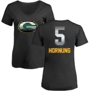 Paul Hornung Women's Green Bay Packers Midnight Mascot T-Shirt - Black