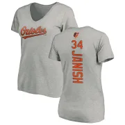 Paul Janish Women's Baltimore Orioles Backer Slim Fit T-Shirt - Ash