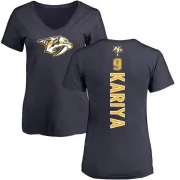 Paul Kariya Women's Nashville Predators Backer T-Shirt - Navy