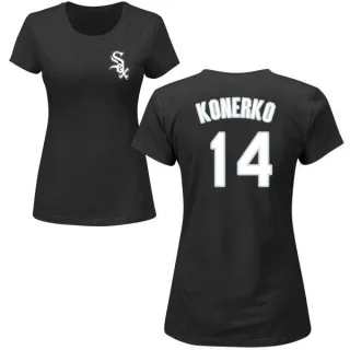 Paul Konerko Women's Chicago White Sox Name & Number T-Shirt - Black