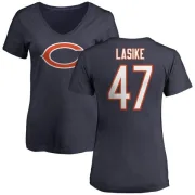 Paul Lasike Women's Chicago Bears Name & Number Logo Slim Fit T-Shirt - Navy