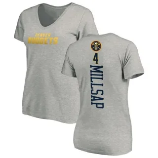 Paul Millsap Women's Denver Nuggets Ash Backer T-Shirt