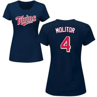 Paul Molitor Women's Minnesota Twins Name & Number T-Shirt - Navy