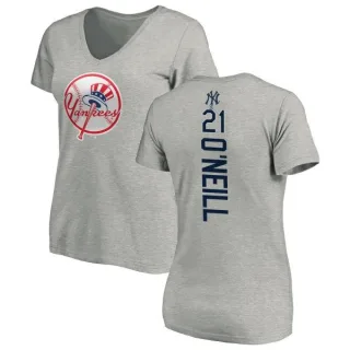 Paul O'Neill Women's New York Yankees Backer Slim Fit T-Shirt - Ash