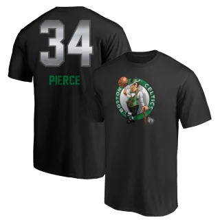 Paul Pierce Boston Celtics Black Midnight Mascot T-Shirt