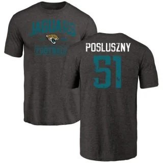 Paul Posluszny Jacksonville Jaguars Black Distressed Name & Number Tri-Blend T-Shirt