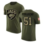 Paul Posluszny Jacksonville Jaguars Olive Salute to Service Legend T-Shirt