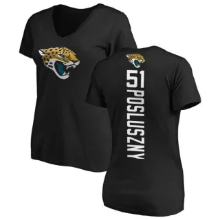 Paul Posluszny Women's Jacksonville Jaguars Backer Slim Fit T-Shirt - Black