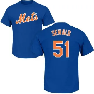 Paul Sewald New York Mets Name & Number T-Shirt - Royal