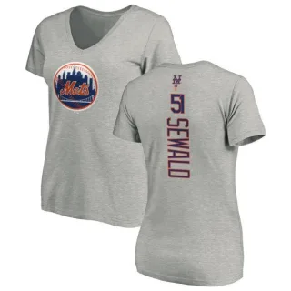 Paul Sewald Women's New York Mets Backer Slim Fit T-Shirt - Ash