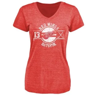 Pavel Datsyuk Women's Detroit Red Wings Insignia Tri-Blend T-Shirt - Red