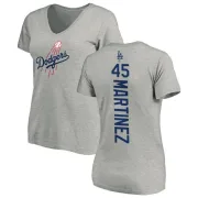 Pedro Martinez Women's Los Angeles Dodgers Backer Slim Fit T-Shirt - Ash