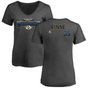 Pekka Rinne Women's Nashville Predators 2017 Western Conference Champions Name & Number V-Neck T-Shirt - Heather Gray