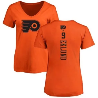 Pelle Eklund Women's Philadelphia Flyers One Color Backer T-Shirt - Orange