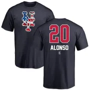 Pete Alonso New York Mets Name and Number Banner Wave T-Shirt - Navy