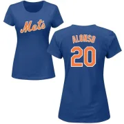 Pete Alonso Women's New York Mets Name & Number T-Shirt - Royal