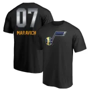 Pete Maravich Utah Jazz Black Midnight Mascot T-Shirt