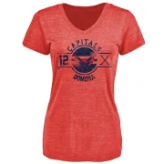 Peter Bondra Women's Washington Capitals Insignia Tri-Blend T-Shirt - Red