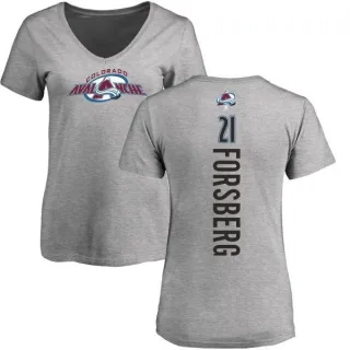 Peter Forsberg Women's Colorado Avalanche Backer T-Shirt - Ash