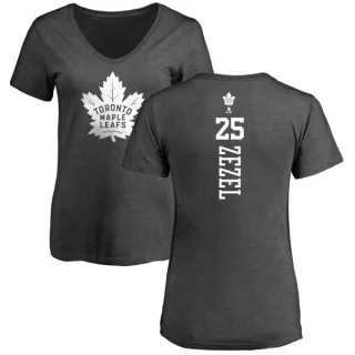 Peter Zezel Women's Toronto Maple Leafs One Color Backer T-Shirt - Charcoal