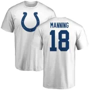 Peyton Manning Indianapolis Colts Name & Number Logo T-Shirt - White