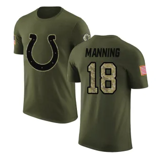 Peyton Manning Indianapolis Colts Olive Salute to Service Legend T-Shirt