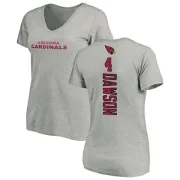 Phil Dawson Women's Arizona Cardinals Backer V-Neck T-Shirt - Ash