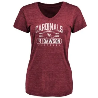 Phil Dawson Women's Arizona Cardinals Flanker Tri-Blend T-Shirt - Maroon