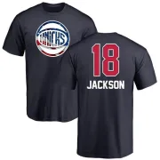 Phil Jackson New York Knicks Navy Name and Number Banner Wave T-Shirt