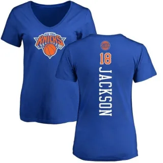 Phil Jackson Women's New York Knicks Royal Backer T-Shirt