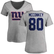 Phil McConkey Women's New York Giants Name & Number Logo Slim Fit T-Shirt - Ash