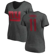 Phil Simms Women's New York Giants One Color T-Shirt - Ash