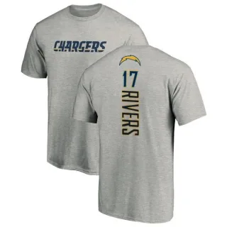 Philip Rivers Los Angeles Chargers Name & Number T-Shirt - Heather Gray