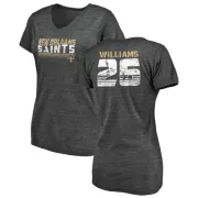 P.J. Williams Women's New Orleans Saints Retro Tri-Blend V-Neck T-Shirt - Black