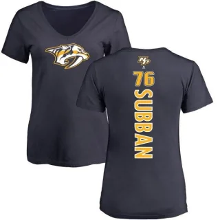 P.K. Subban Women's Nashville Predators Backer T-Shirt - Navy