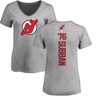 P.K. Subban Women's New Jersey Devils Backer T-Shirt - Ash