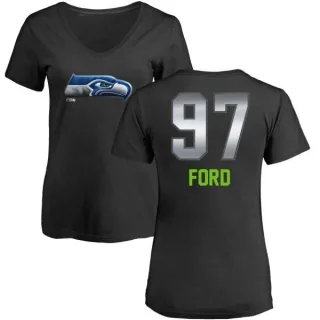 Poona Ford Women's Seattle Seahawks Midnight Mascot T-Shirt - Black