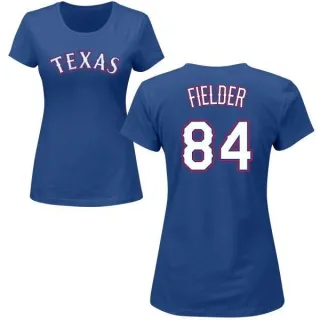 Prince Fielder Women's Texas Rangers Name & Number T-Shirt - Royal