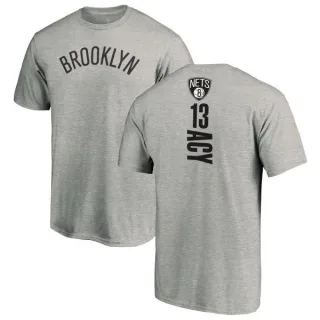 Quincy Acy Brooklyn Nets Ash Backer T-Shirt