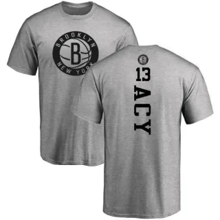Quincy Acy Brooklyn Nets Heathered Gray One Color Backer T-Shirt