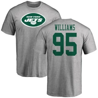 Quinnen Williams New York Jets Name & Number Logo T-Shirt - Ash