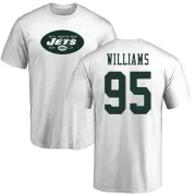 Quinnen Williams New York Jets Name & Number Logo T-Shirt - White