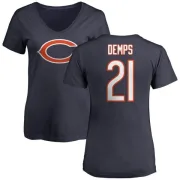 Quintin Demps Women's Chicago Bears Name & Number Logo Slim Fit T-Shirt - Navy