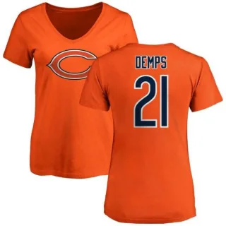 Quintin Demps Women's Chicago Bears Name & Number Logo Slim Fit T-Shirt - Orange