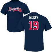 R.A. Dickey Atlanta Braves Name & Number T-Shirt - Navy