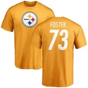 Ramon Foster Pittsburgh Steelers Name & Number Logo T-Shirt - Gold