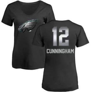 Randall Cunningham Women's Philadelphia Eagles Midnight Mascot T-Shirt - Black