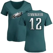 Randall Cunningham Women's Philadelphia Eagles Name & Number Logo Slim Fit T-Shirt - Green